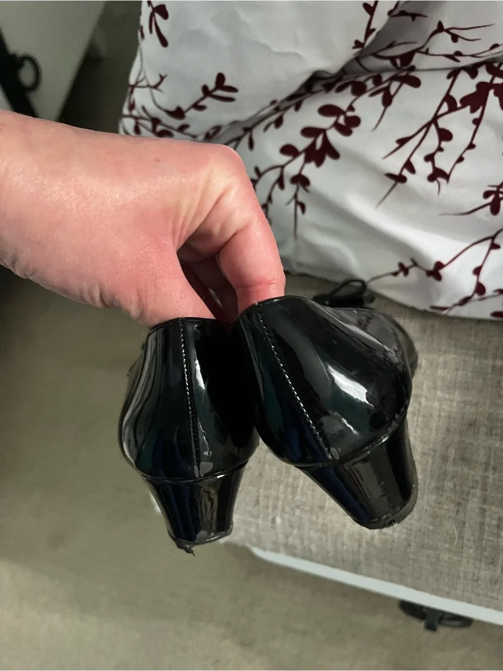 American Eagle Outfitters Black Patent Bow Ballet Flats - Women